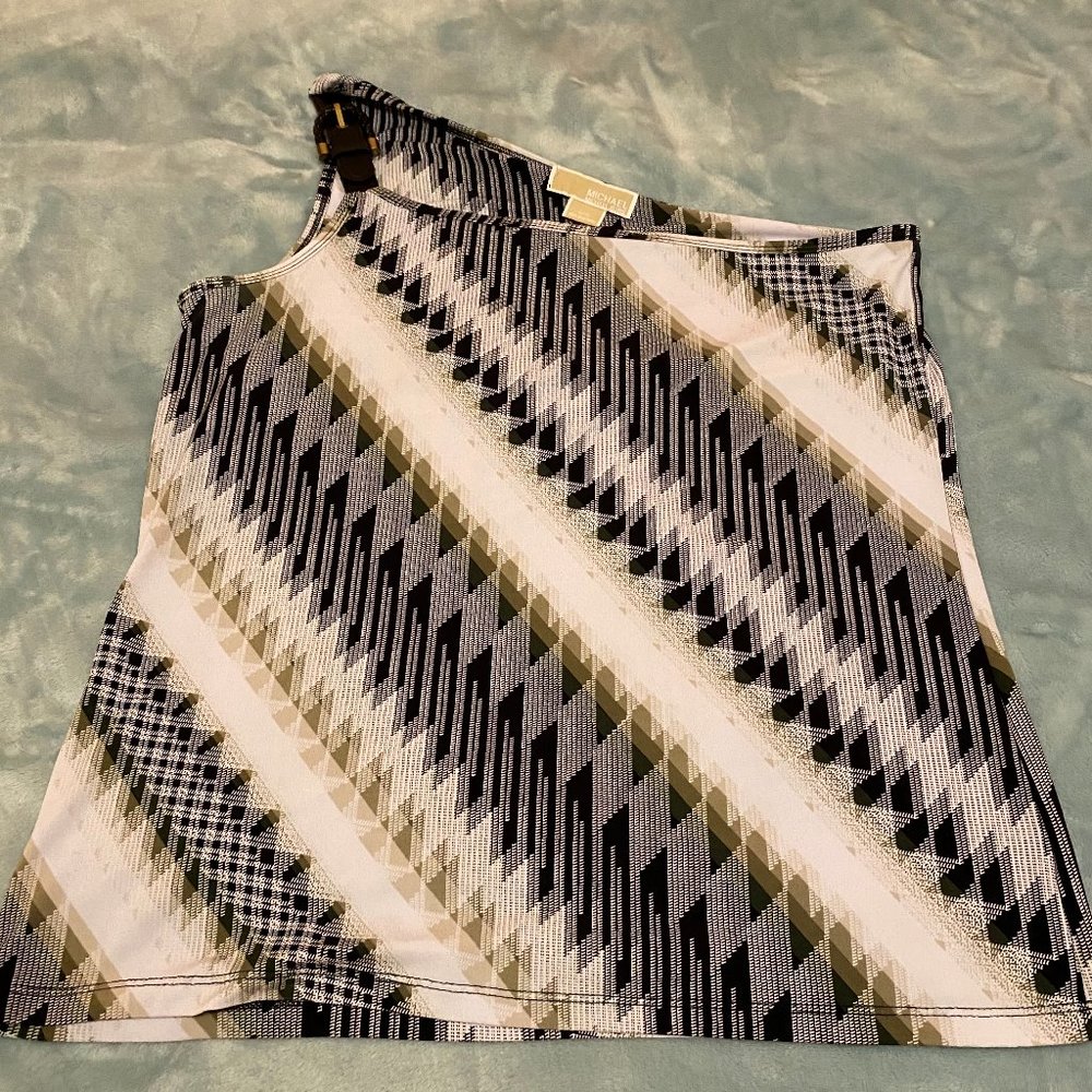 MICHAEL KORS ONE-SHOULDER STRAP TOP (XL)